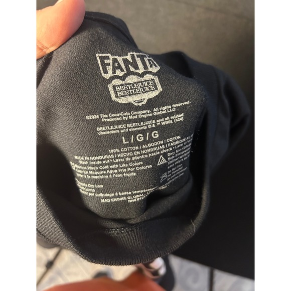 Fanta Beetlejuice Graphic T Shirt Black L G G Men's Tee - Picture 4 of 5